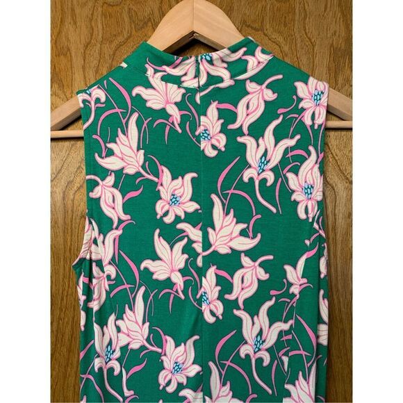 ME+EM Sleeveless Floral Belted Maxi Dress Green Size 4 - Picture 6 of 13